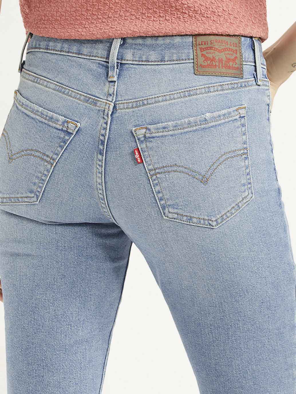 Women's 711 Blue Skinny Fit Mid Rise Jeans - Image 4