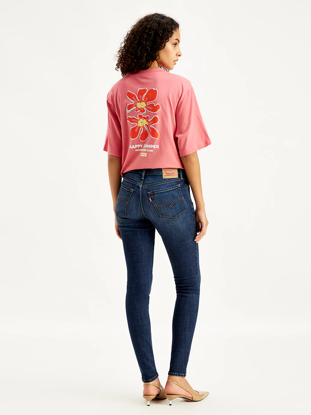 Women's 711 Navy Blue Skinny Fit Mid Rise Jeans - Image 4