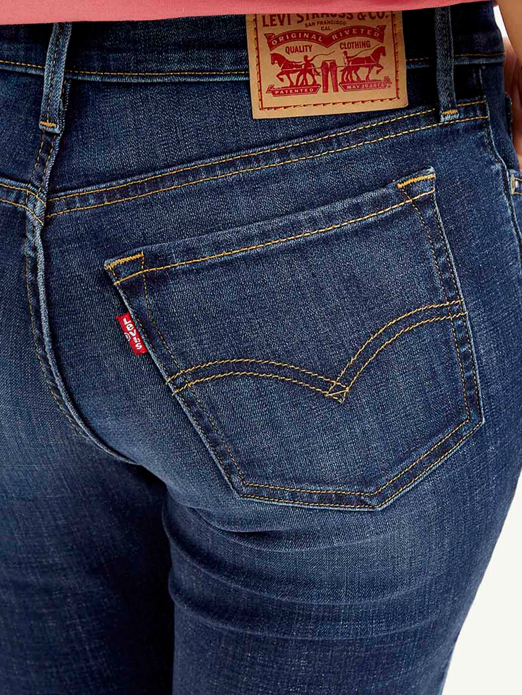 Women's 711 Navy Blue Skinny Fit Mid Rise Jeans - Image 5