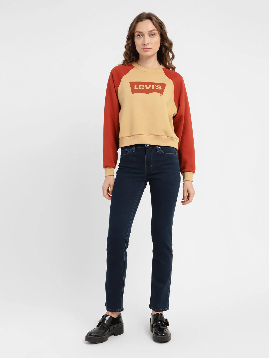 Women's 712 Blue Straight Fit Mid Rise Jeans - Image 7