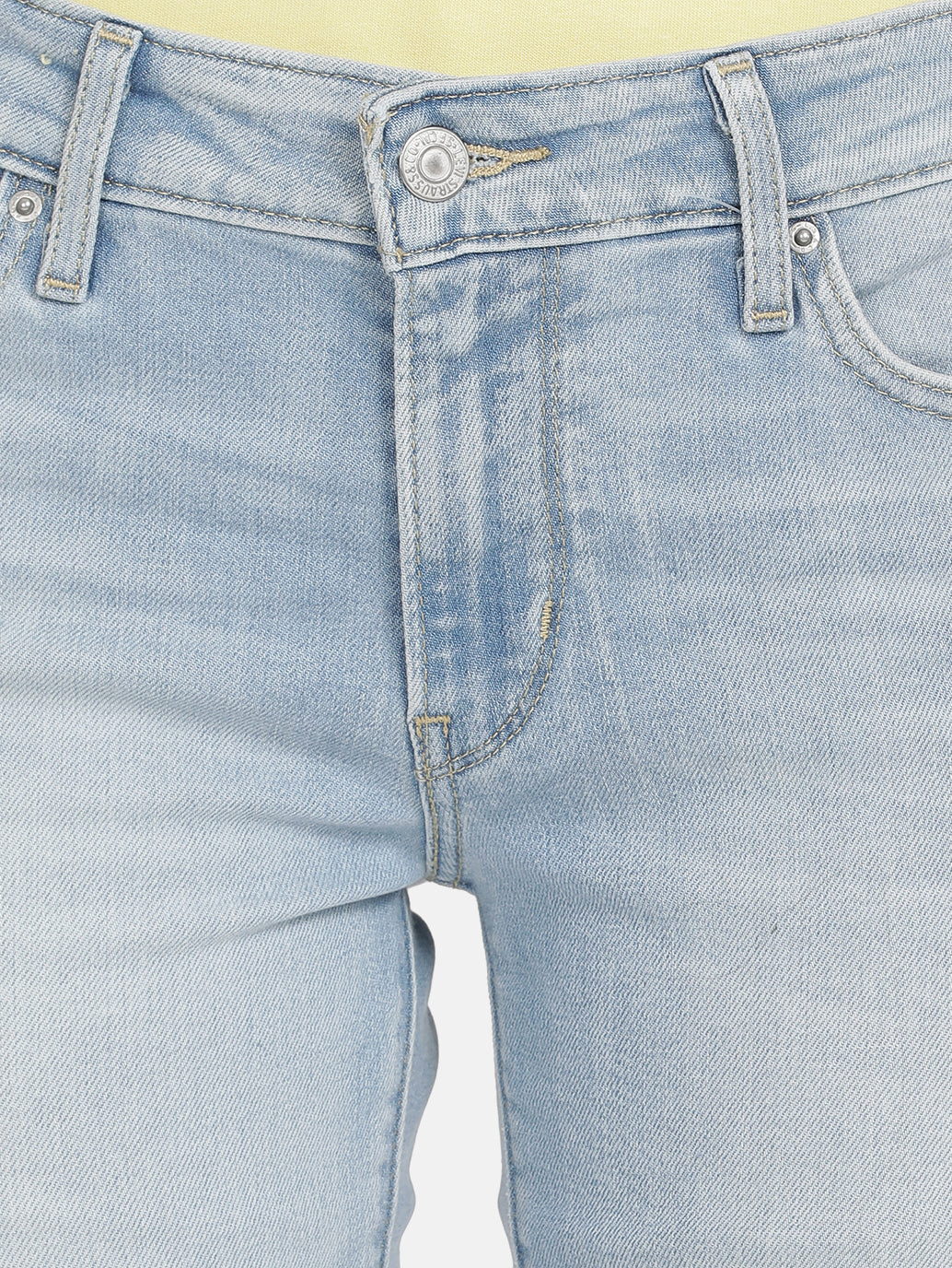 Women's 715 Blue Flared Fit Mid Rise Jeans - Image 5