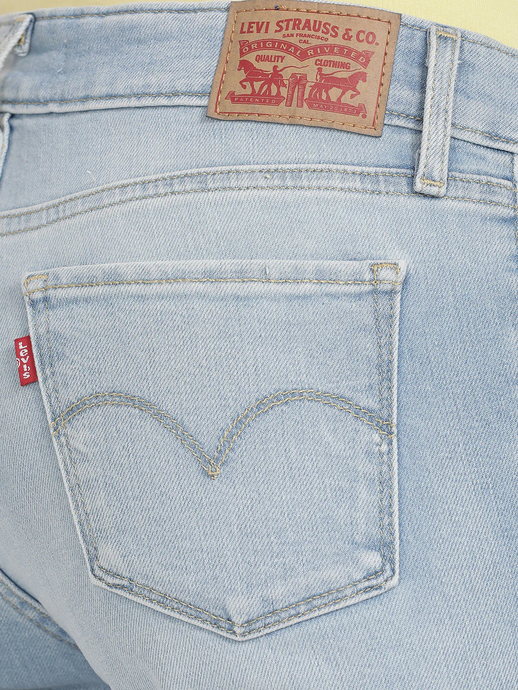 Women's 715 Blue Flared Fit Mid Rise Jeans - Image 7