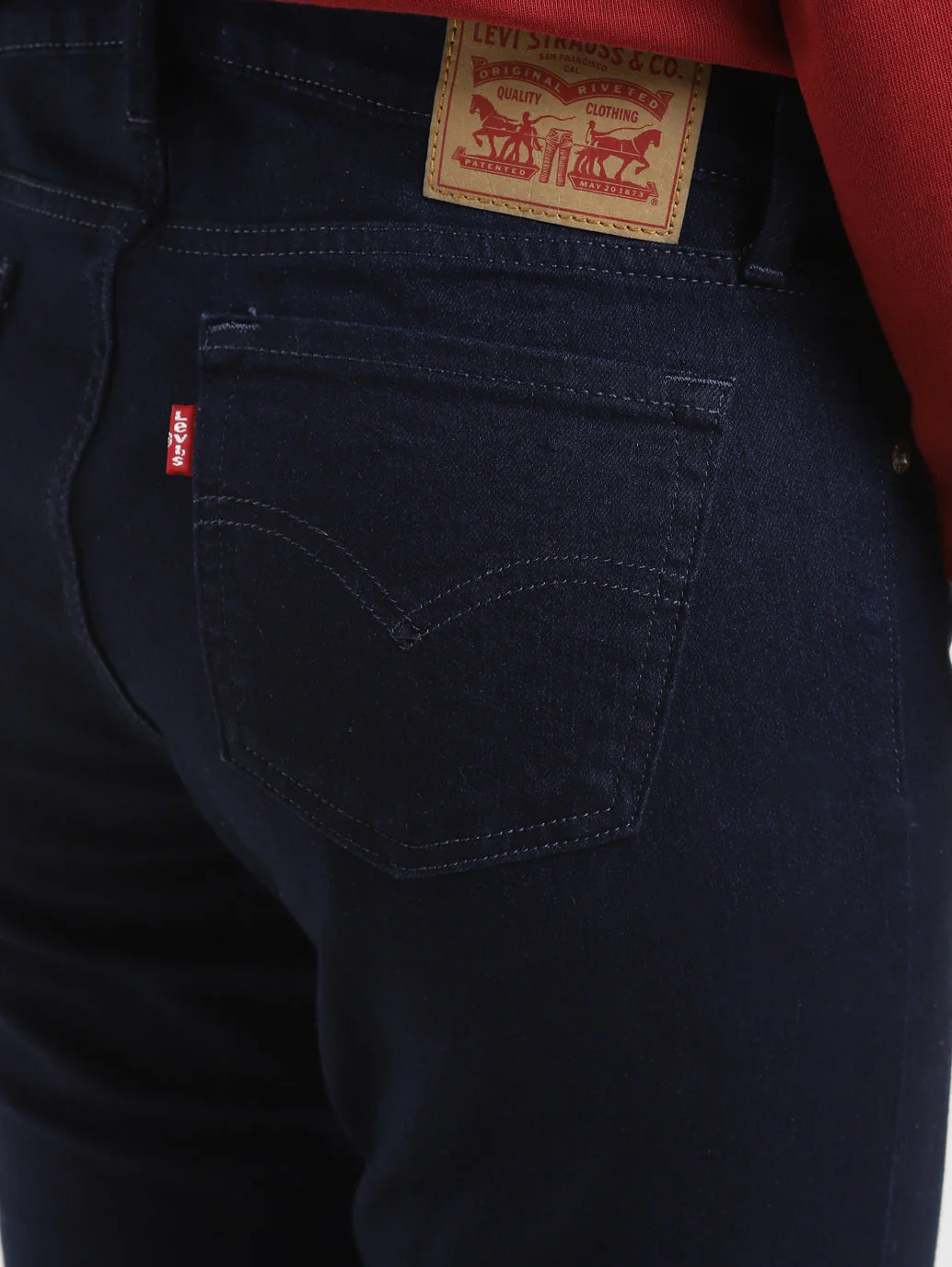 Women's 715 Navy Blue Flared Fit Mid Rise Jeans - Image 6