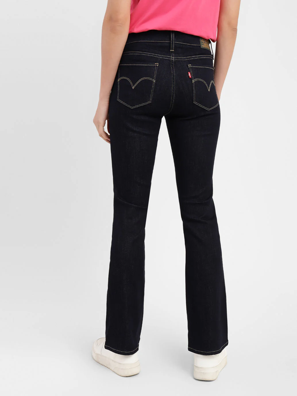 Women's 715 Navy Blue Flared Fit Mid Rise Jeans - Image 3
