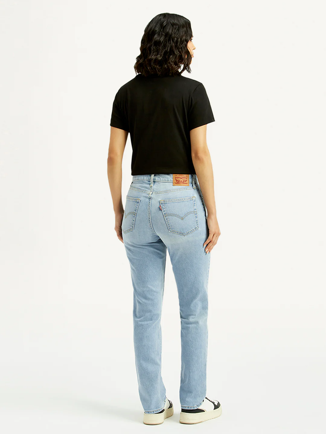 Women's 724 Light Blue Slim Straight Fit High Rise Jeans - Image 3