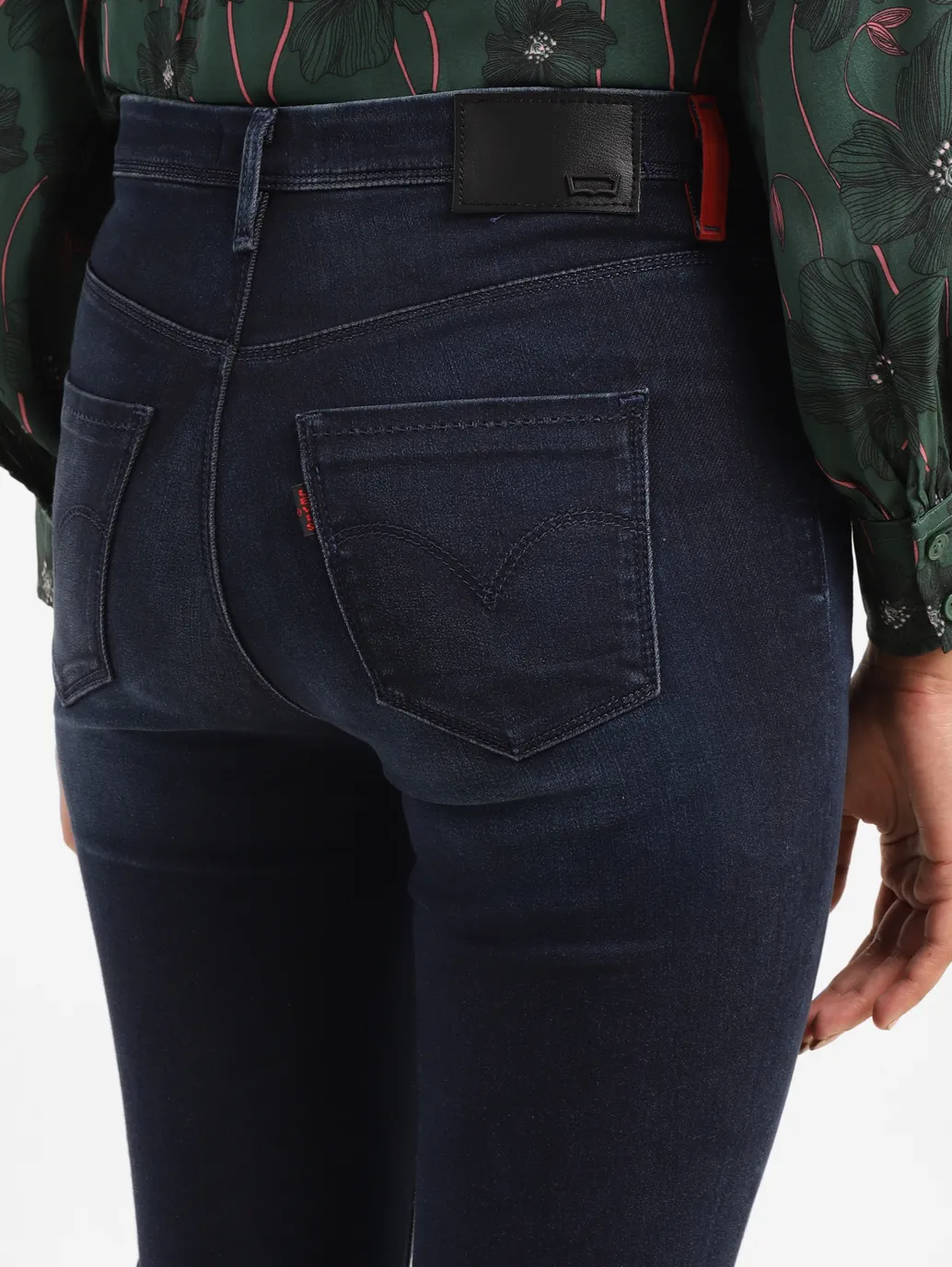Women's Redloop 724 Blue Slim Straight Fit High Rise Jeans - Image 7