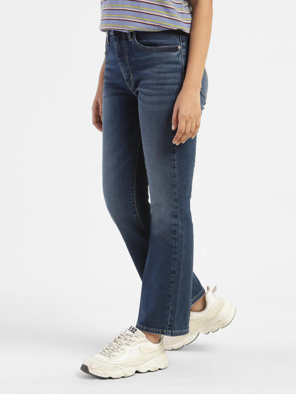 Women's 725 Blue Bootcut Fit High Rise Jeans - Image 5