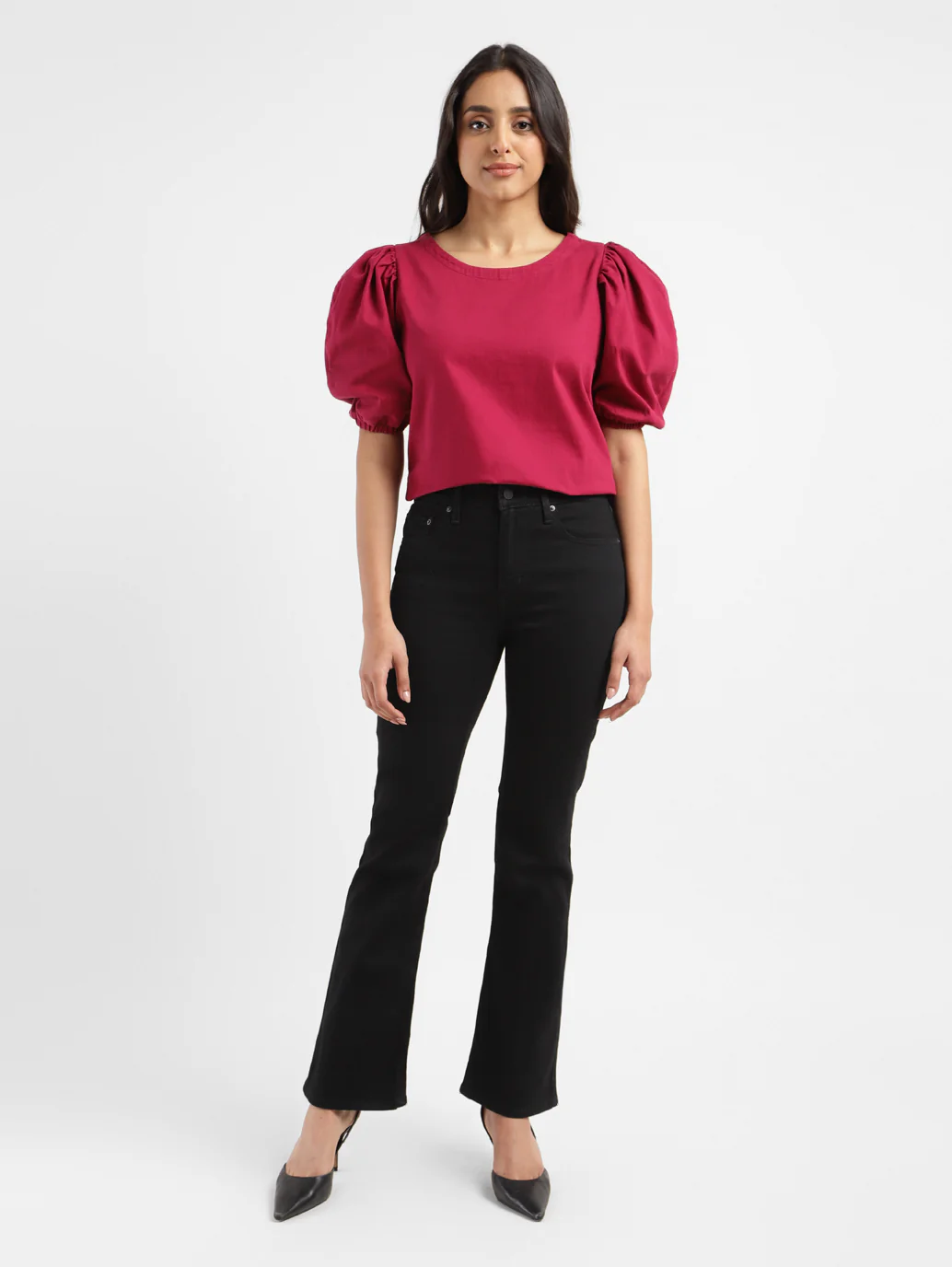 Women's 725 Black Bootcut Fit High Rise Jeans - Image 11