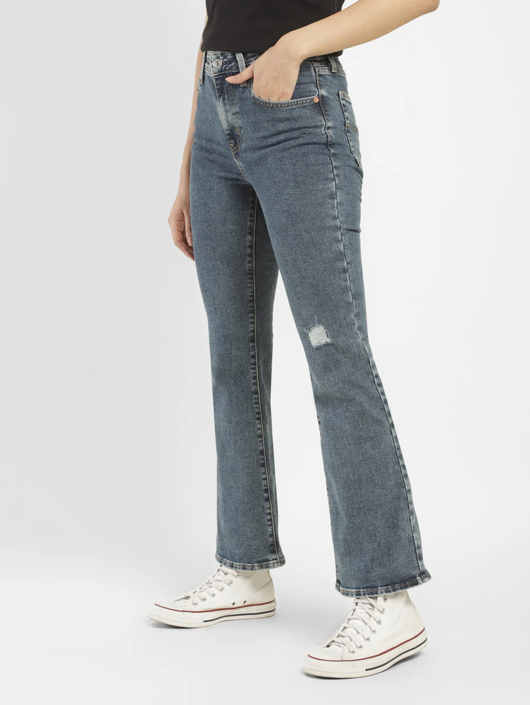Women's 725 Blue Bootcut Fit High Rise Jeans - Image 3