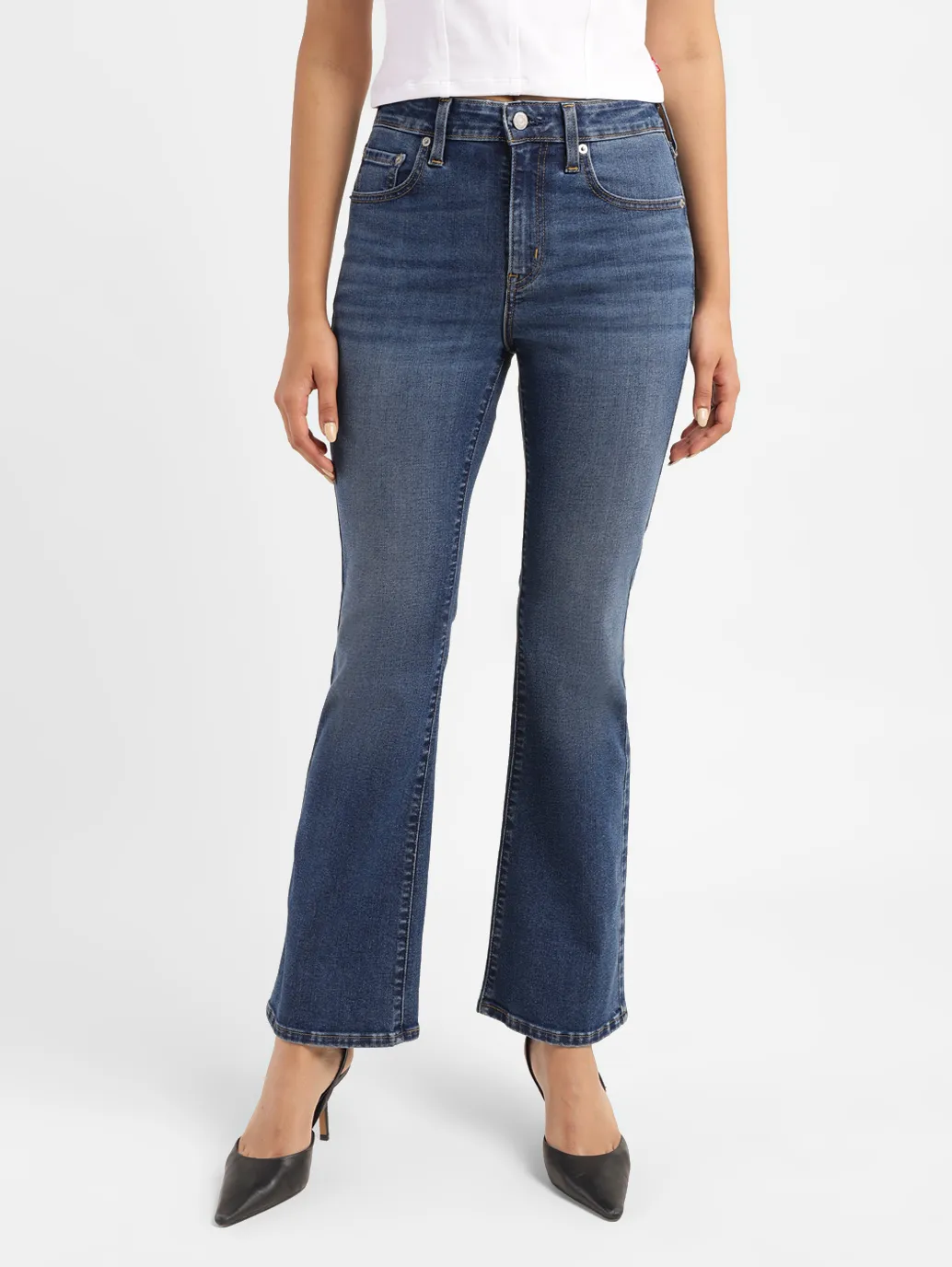 Women's 725 Blue Bootcut Fit High Rise Jeans - Image 2