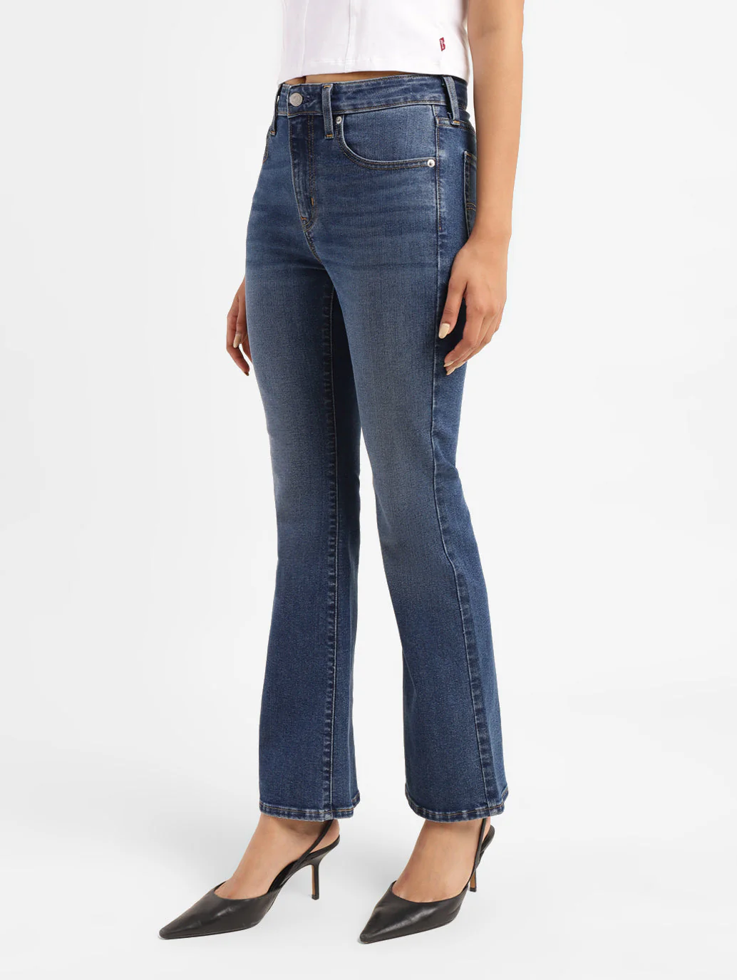 Women's 725 Blue Bootcut Fit High Rise Jeans - Image 6