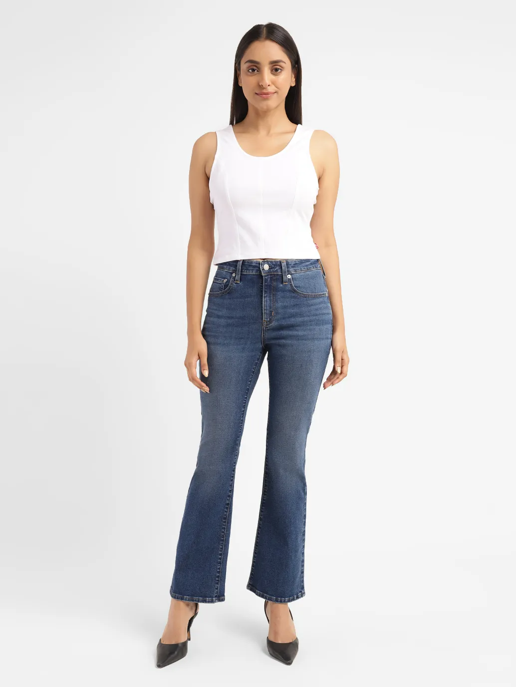 Women's 725 Blue Bootcut Fit High Rise Jeans - Image 8
