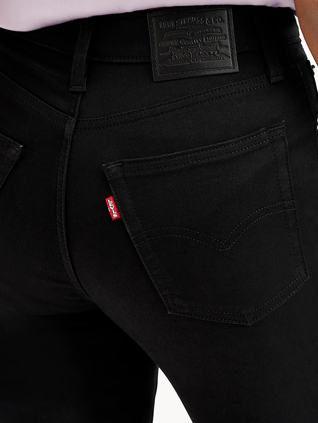 Women's 726 Black Flared Fit Mid Rise Jeans - Image 6