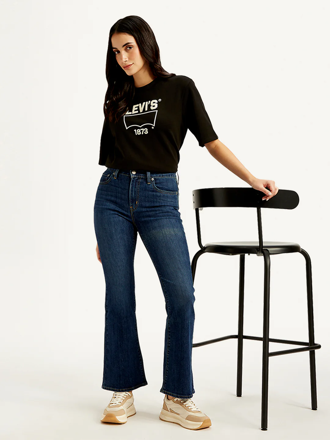 Women's 726 Indigo Flared Fit Mid Rise Jeans