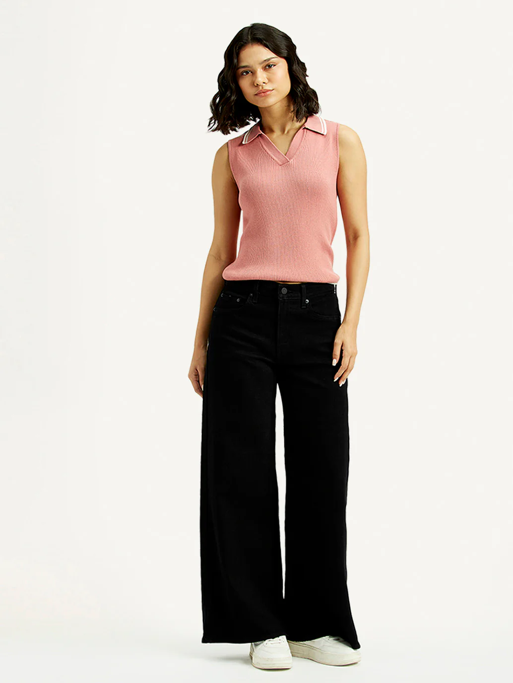 Women's 728 Black Flared Fit High Rise Jeans - Image 2