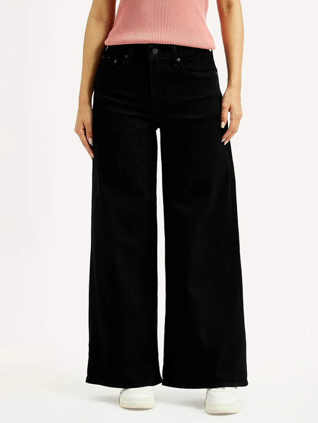 Women's 728 Black Flared Fit High Rise Jeans - Image 3