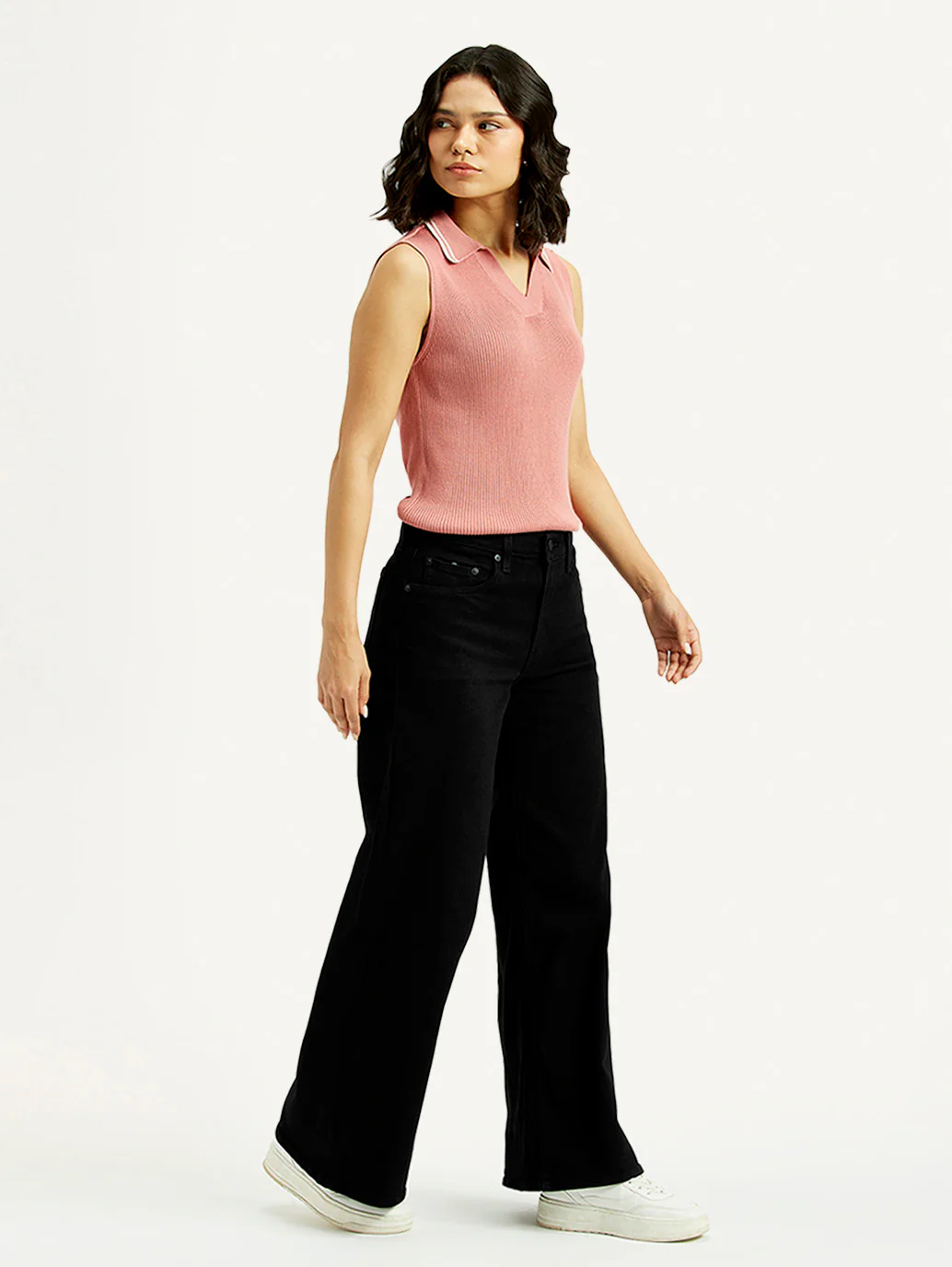 Women's 728 Black Flared Fit High Rise Jeans - Image 7