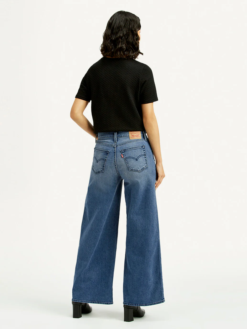Women's 728 Dark Blue Flared Fit High Rise Jeans - Image 3