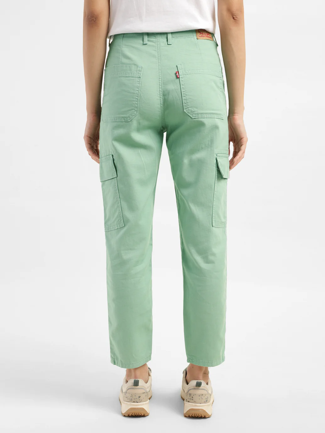 Women's 80s Green Loose Fit Mid Rise Jeans - Image 2