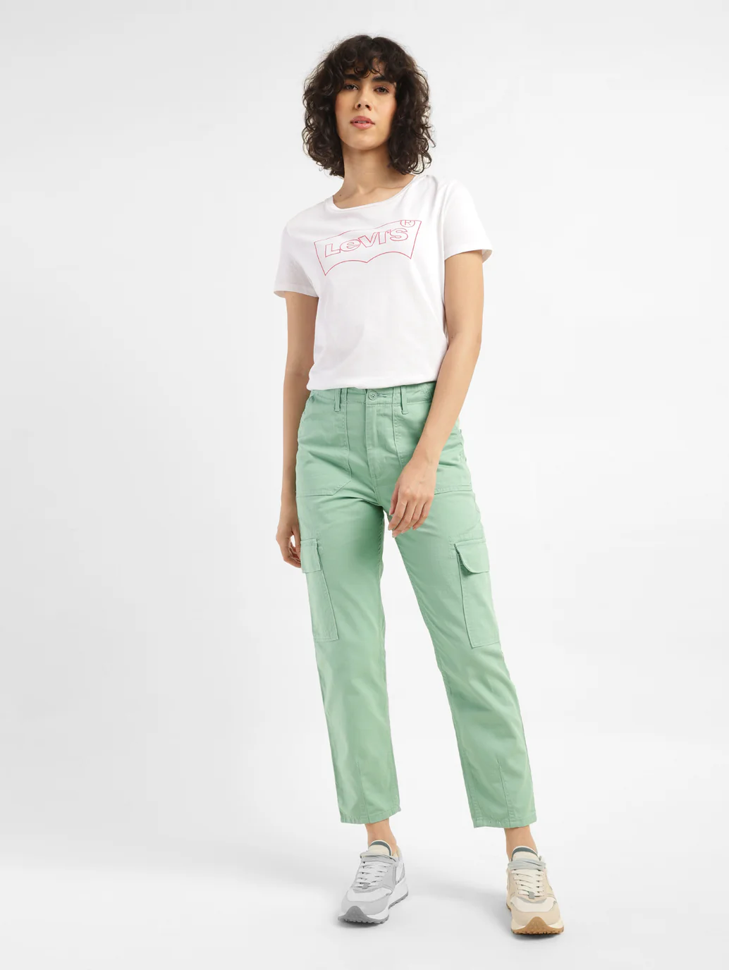 Women's 80s Green Loose Fit Mid Rise Jeans - Image 6
