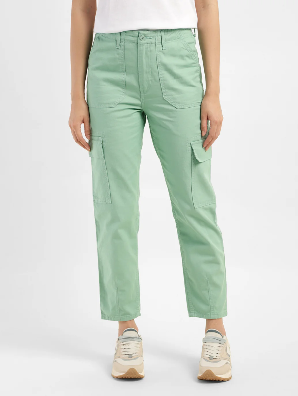 Women's 80s Green Loose Fit Mid Rise Jeans - Image 7