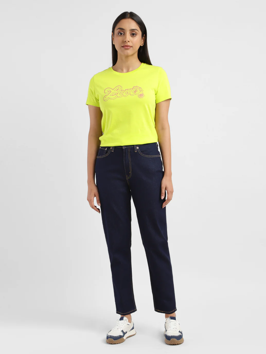 Women's 80s Mom Navy Blue Loose Fit Mid Rise Jeans - Image 10