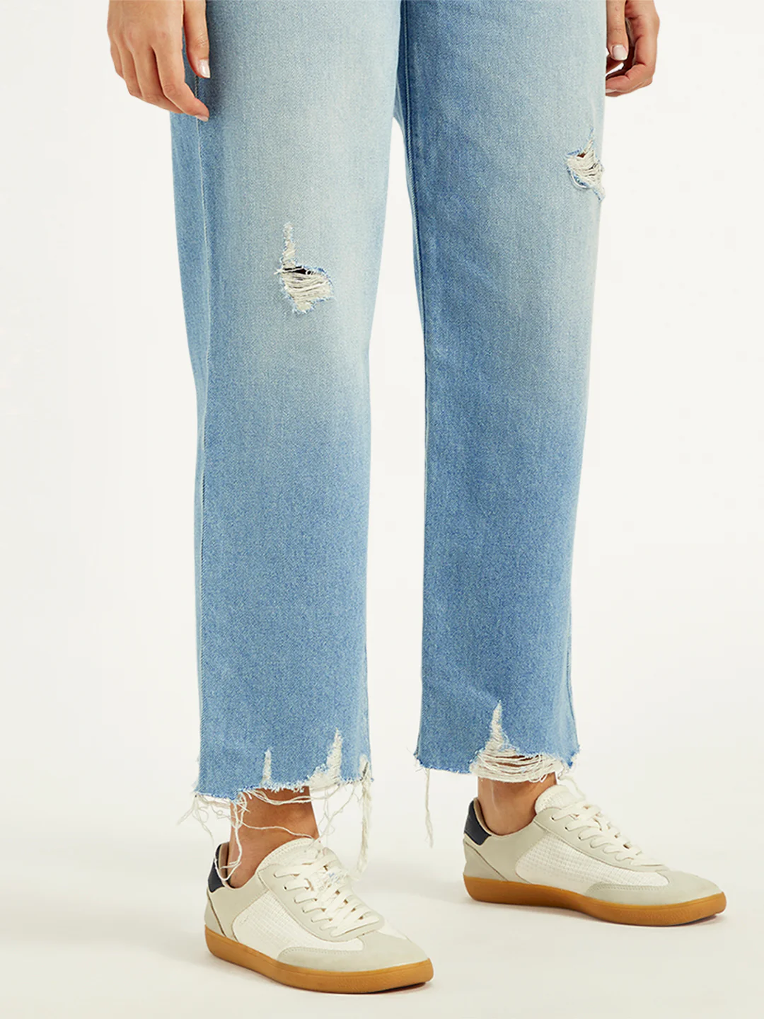 Women's 94 Blue Baggy Fit Mid Rise Jeans - Image 6