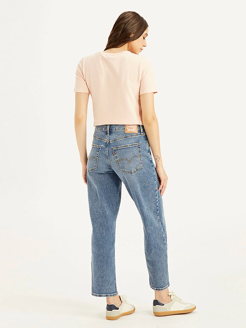 Women's 94 Blue Baggy Fit Mid Rise Jeans - Image 5