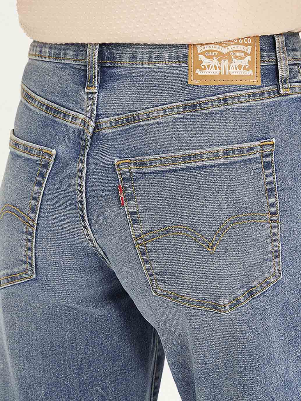 Women's 94 Blue Baggy Fit Mid Rise Jeans - Image 6