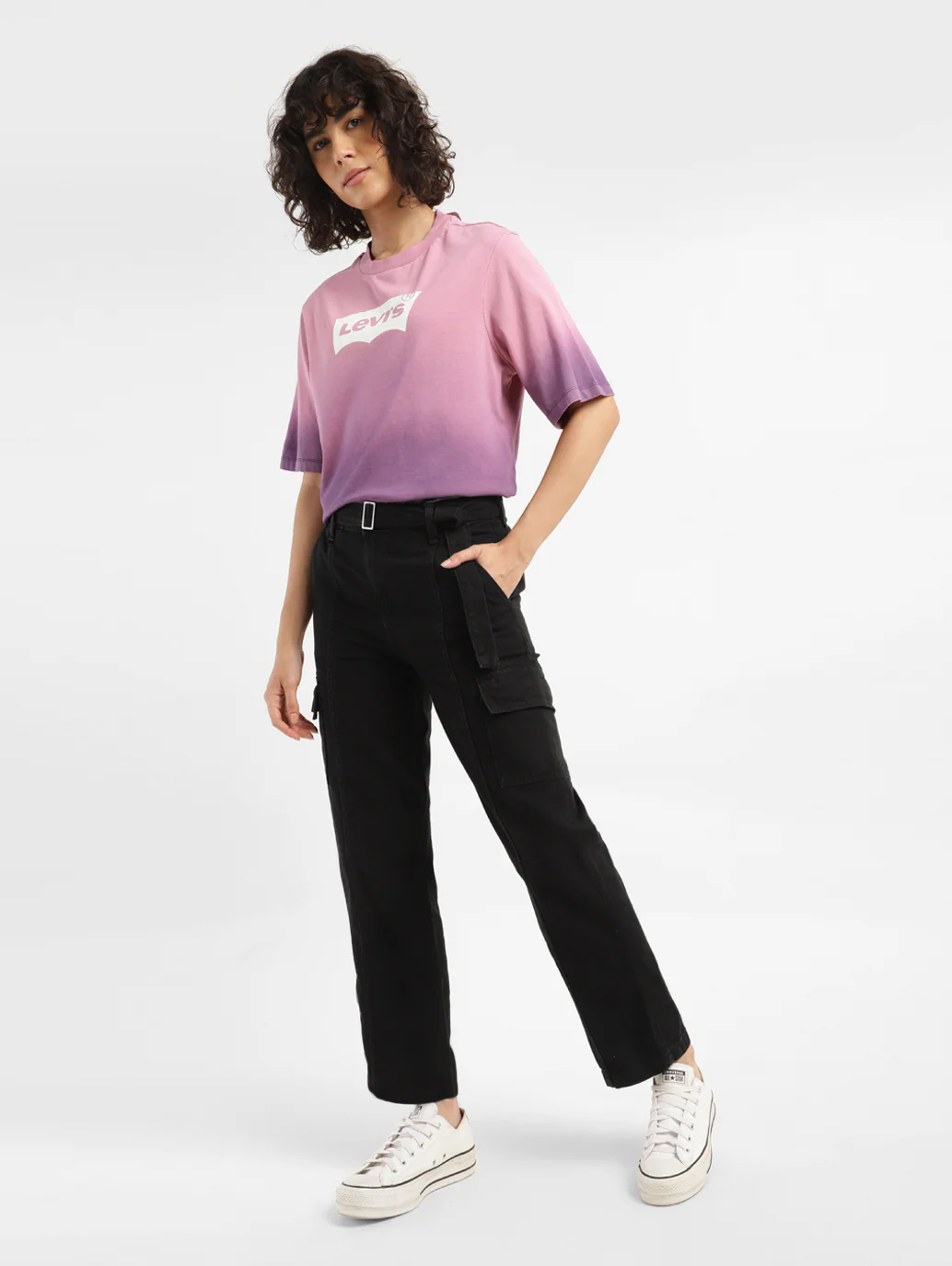 Women's Mid Rise 94 Baggy Fit Cargo Jeans