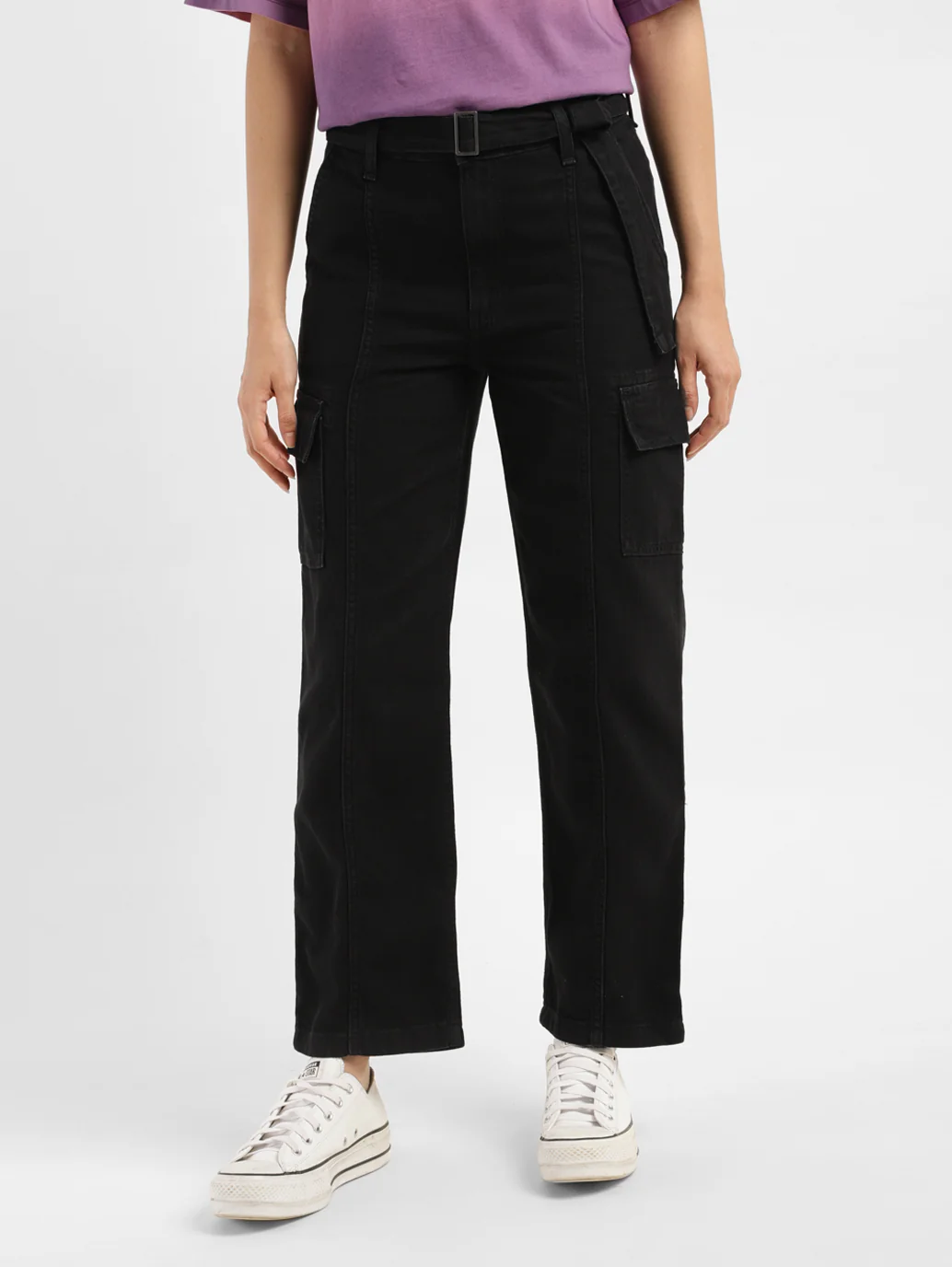 Women's Mid Rise 94 Baggy Fit Cargo Jeans - Image 8