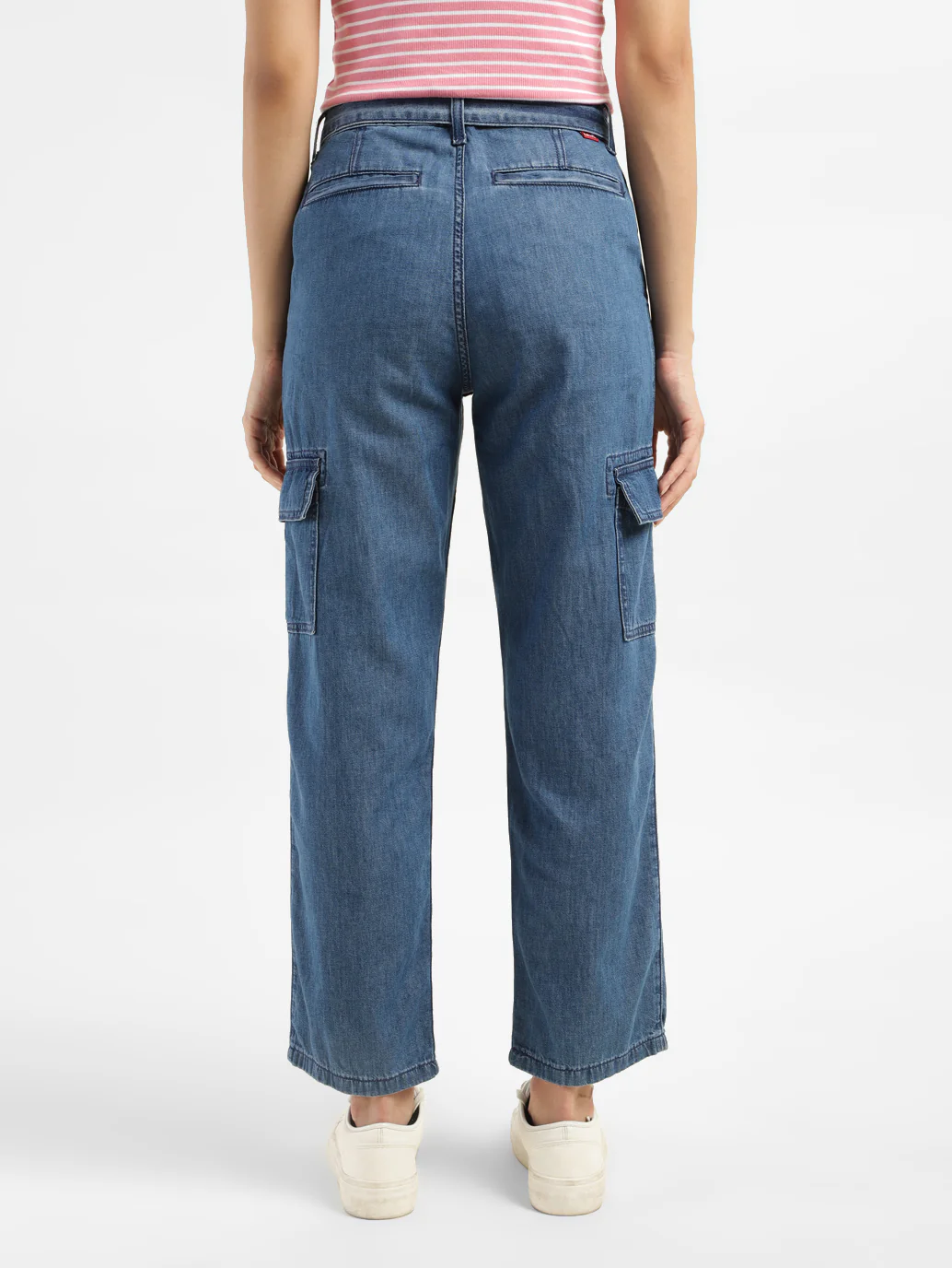 Women's 94 Blue Baggy Fit Mid Rise Jeans - Image 2