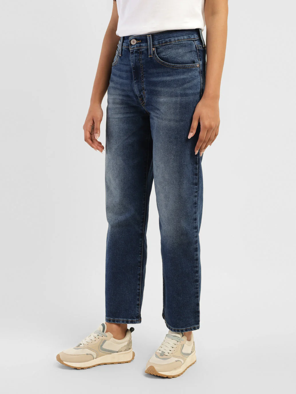 Women's 94 Blue Baggy Fit Mid Rise Jeans - Image 5