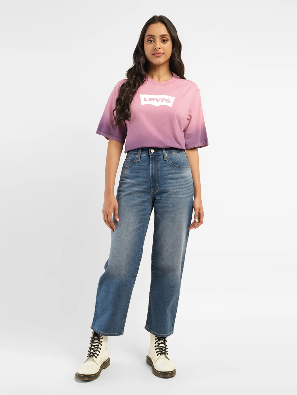 Women's 94 Blue Baggy Fit Mid Rise Jeans - Image 8