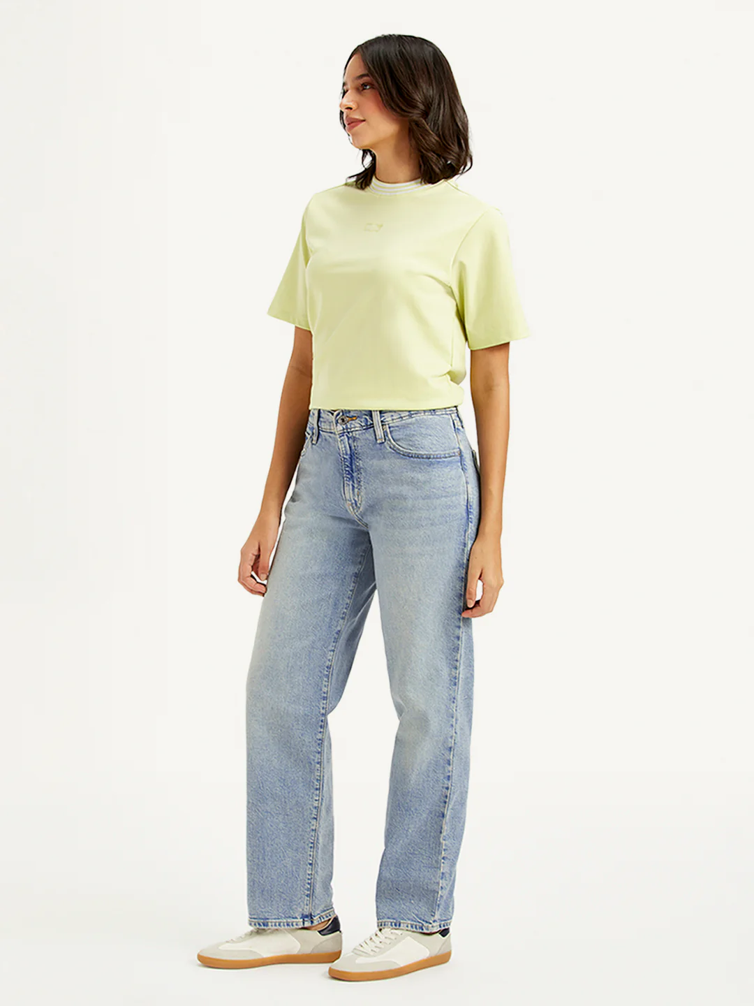 Women's 94 Light Blue Baggy Fit Mid Rise Jeans - Image 5