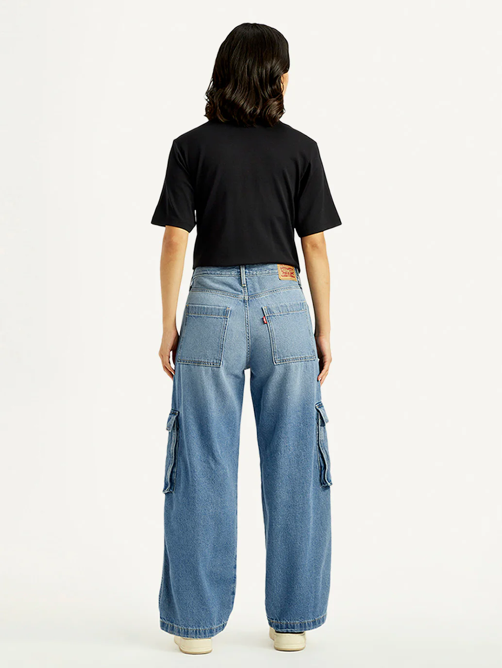 Women's 94 Blue Baggy Fit Mid Rise Jeans - Image 5