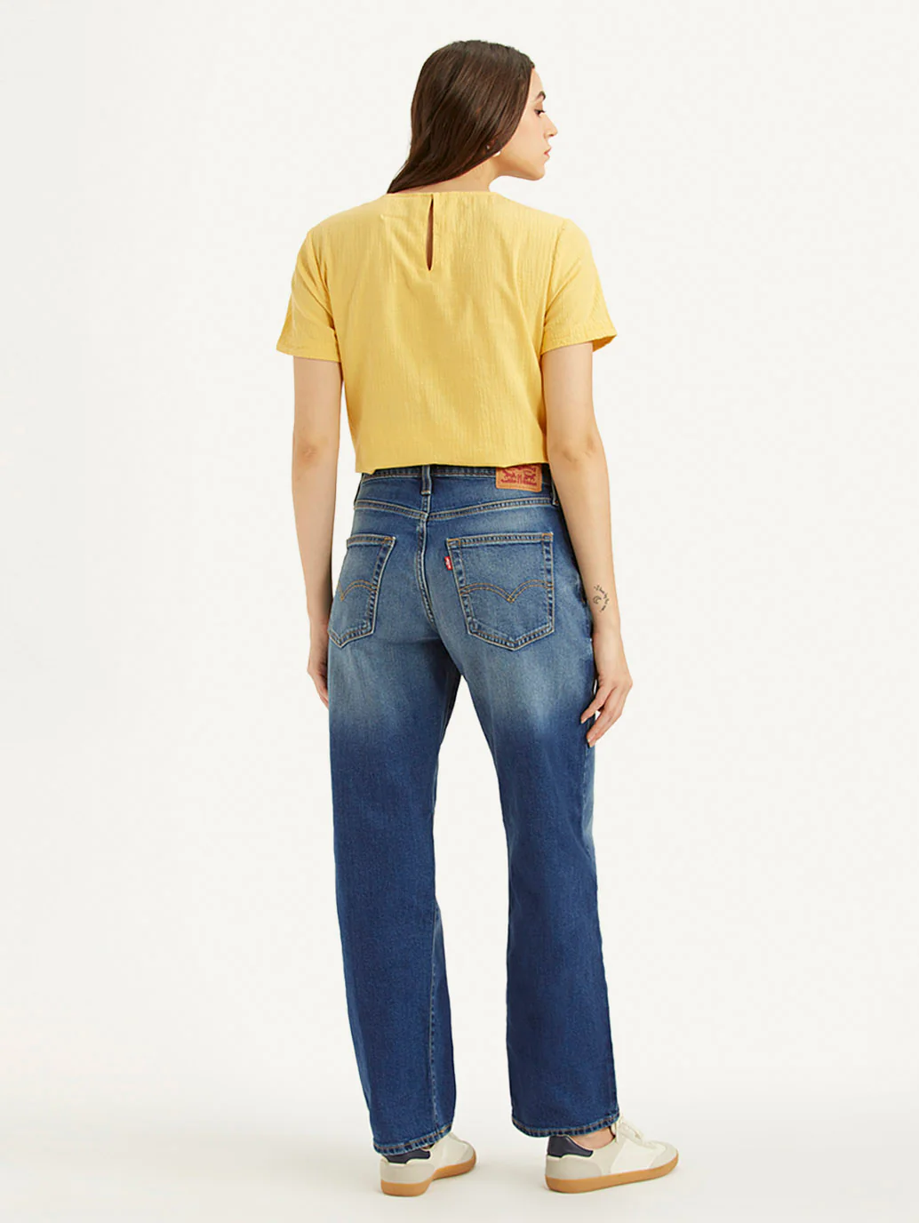 Women's 94 Blue Baggy Fit Mid Rise Jeans - Image 3