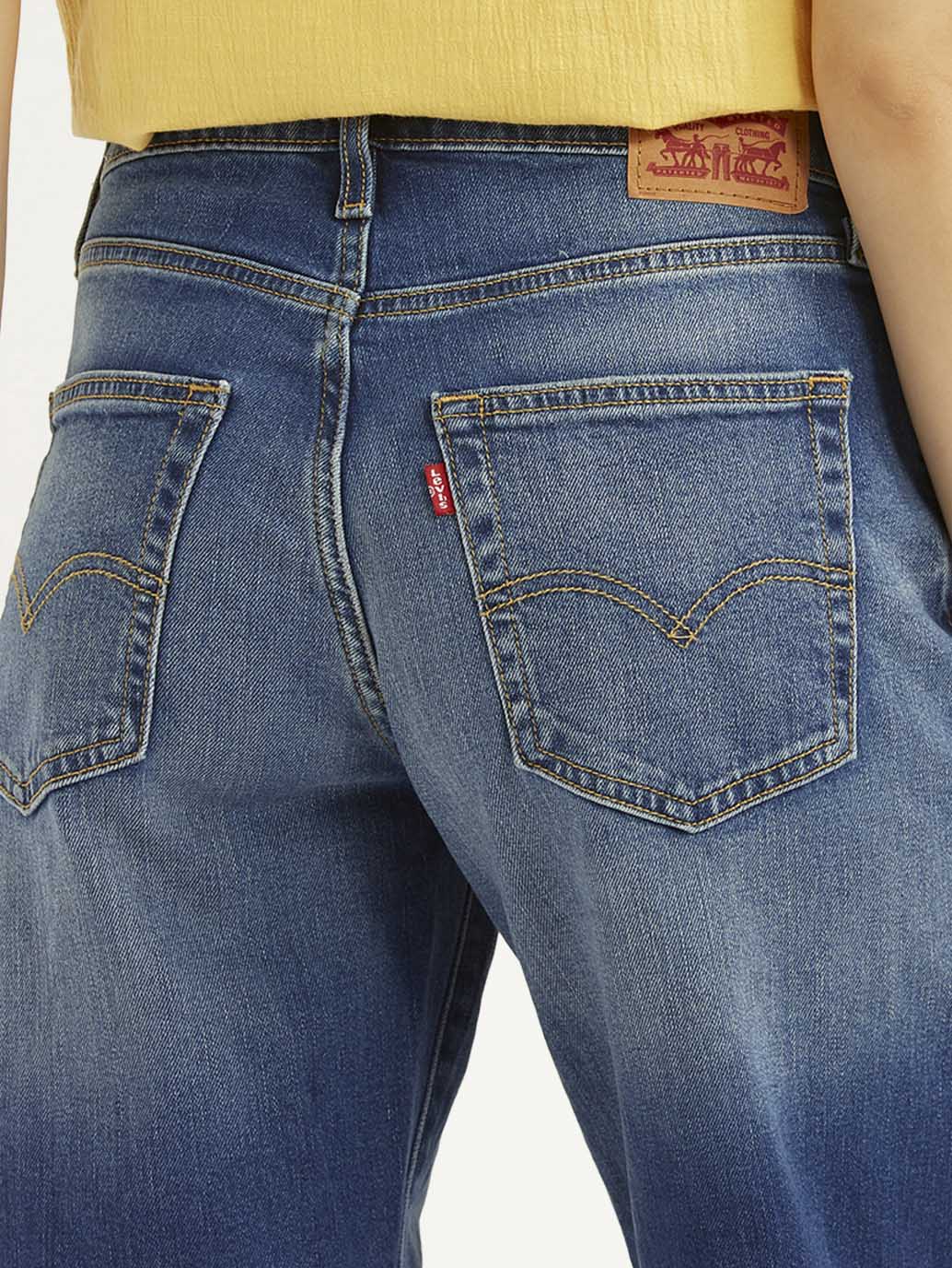 Women's 94 Blue Baggy Fit Mid Rise Jeans - Image 5