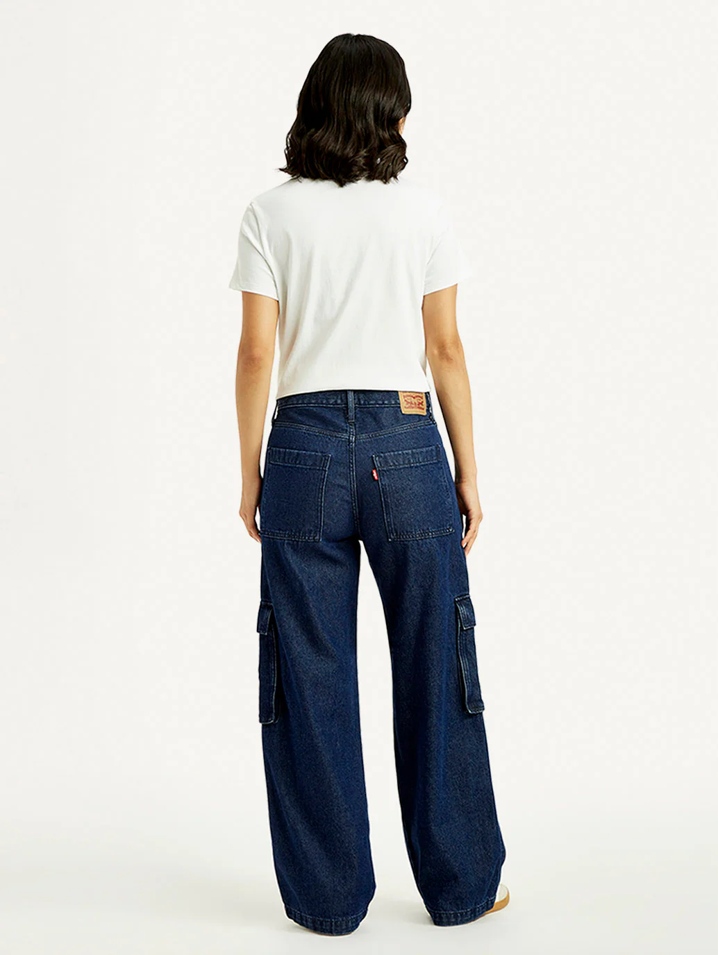 Women's 94 Dark Blue Baggy Fit Mid Rise Jeans - Image 5