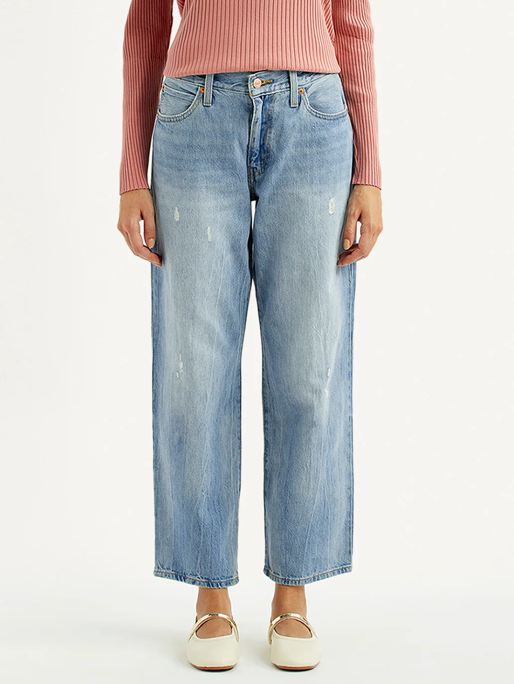 Women's 94 Light Blue Baggy Fit Mid Rise Jeans - Image 2