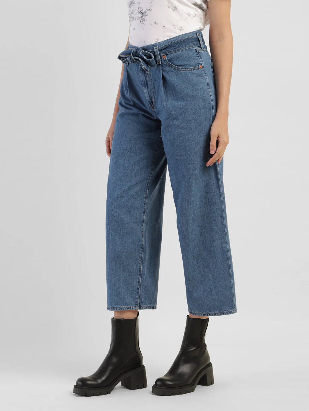 Women's Blue Baggy Fit Mid Rise Jeans - Image 5