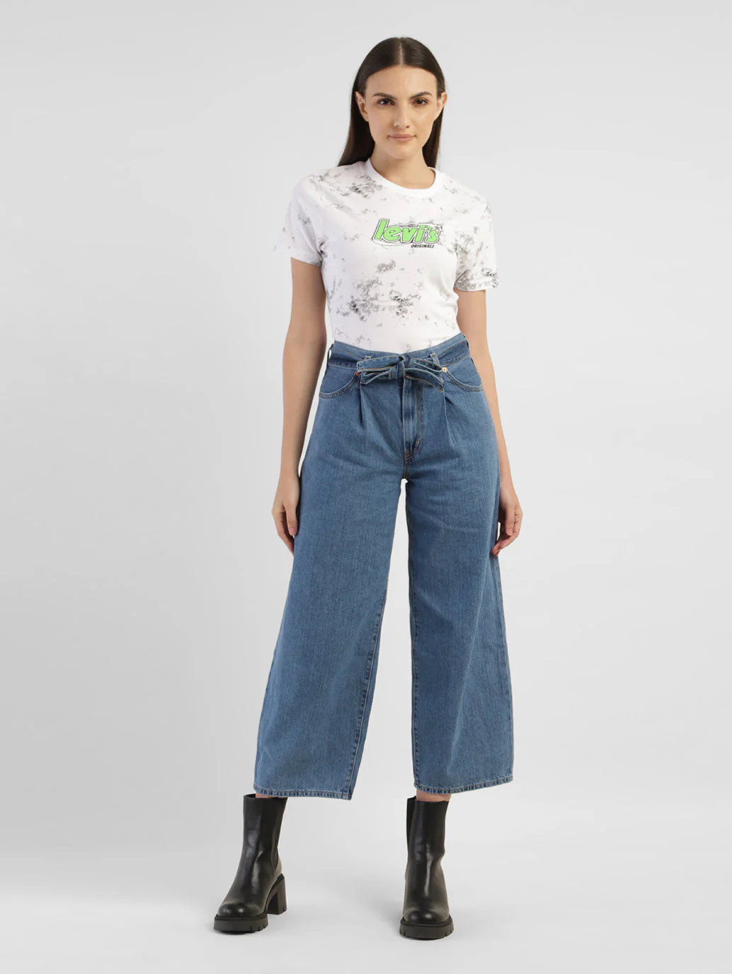 Women's Blue Baggy Fit Mid Rise Jeans - Image 7