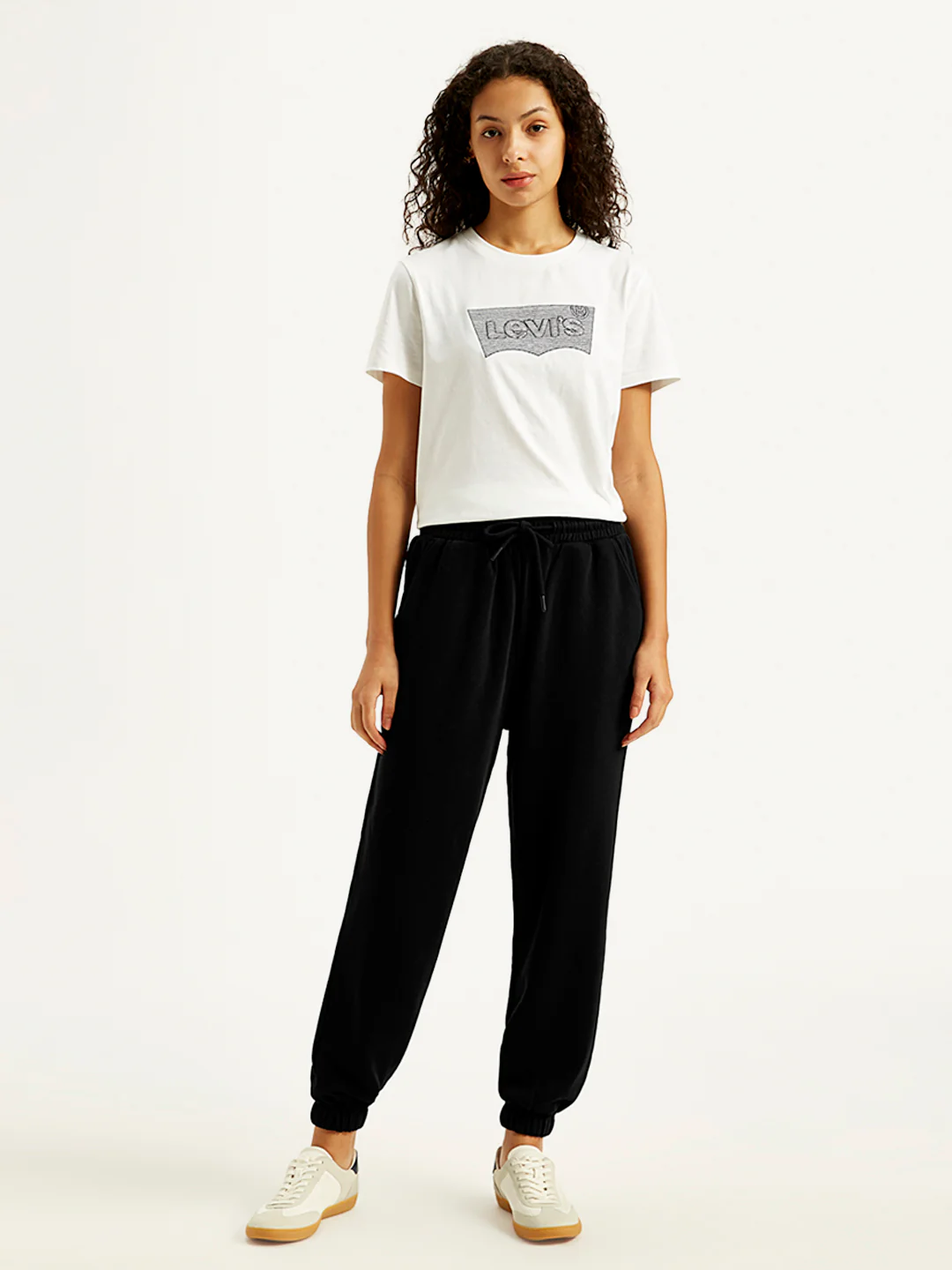 Women's Mid Rise Black Joggers