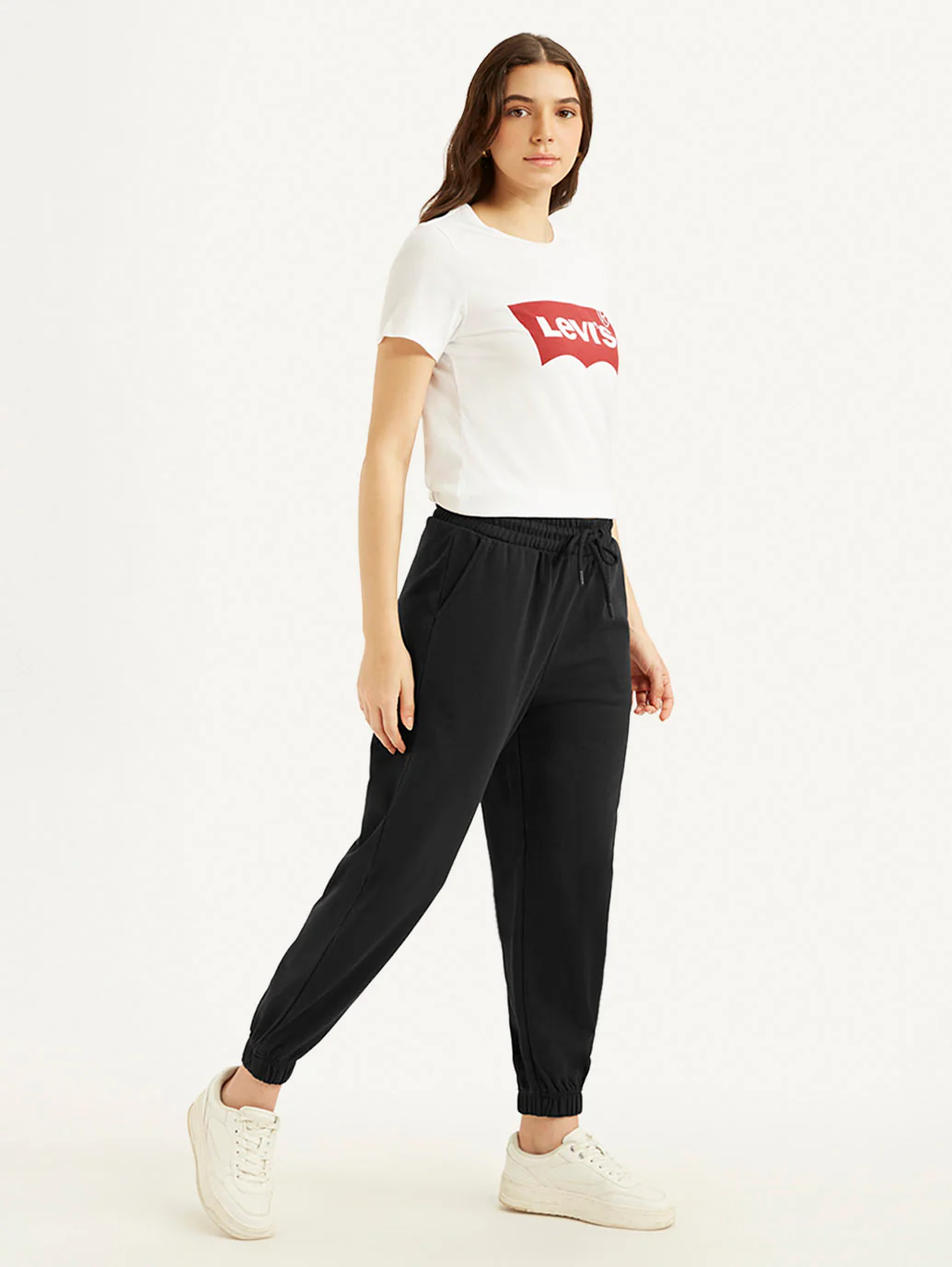 Women's Mid Rise Black Joggers - Image 5