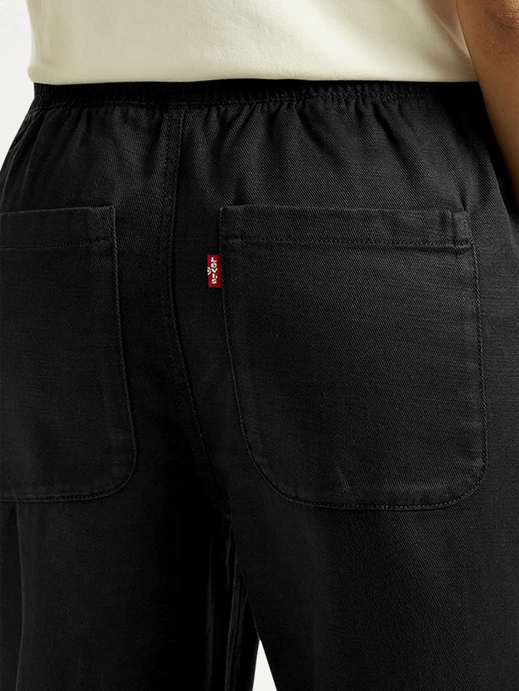Women's Black Straight Fit Mid Rise Trousers - Image 4