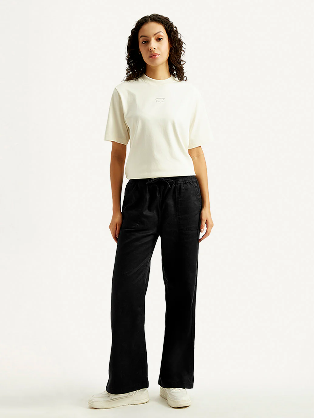 Women's Black Straight Fit Mid Rise Trousers - Image 5