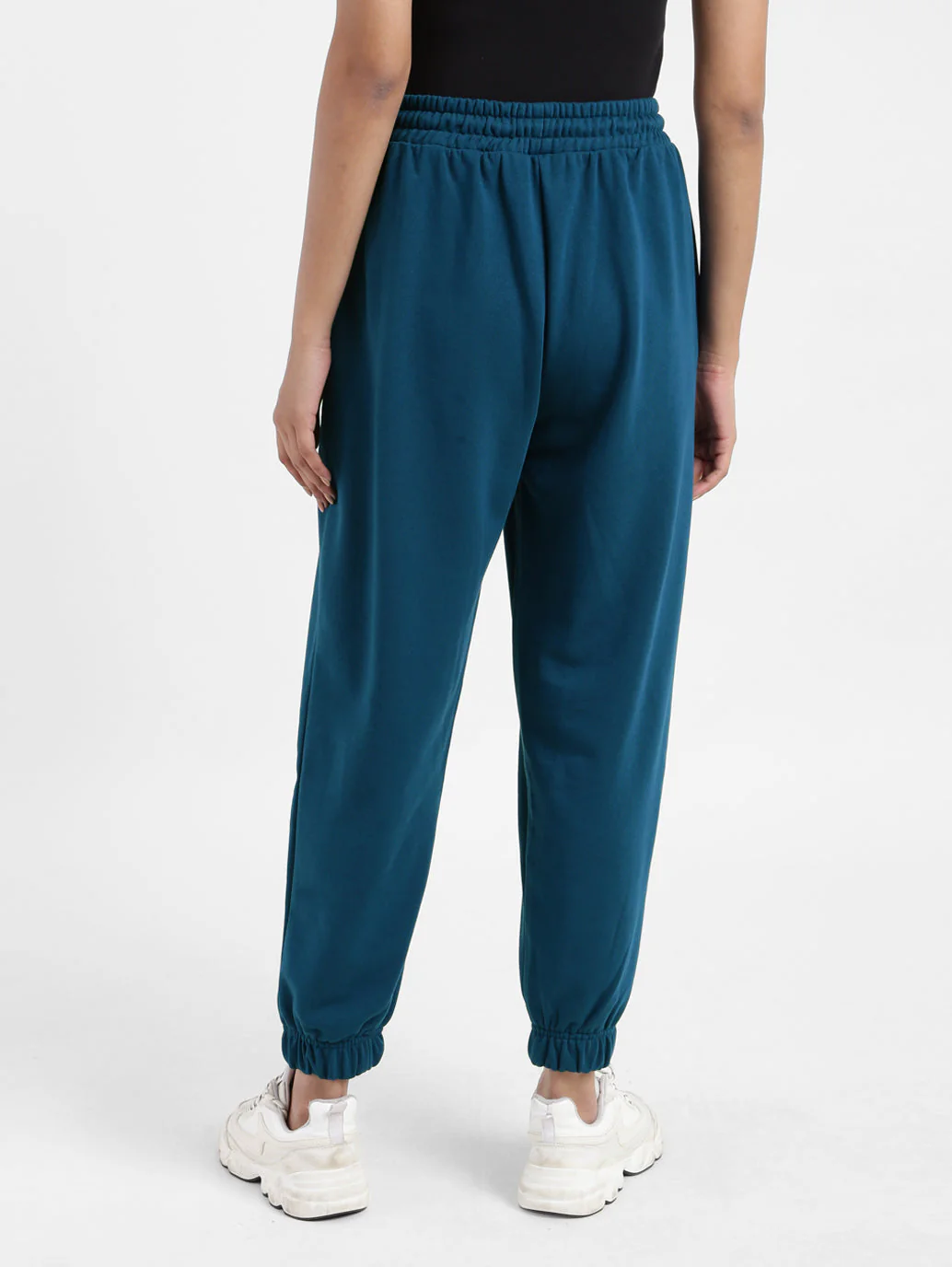 Women's Mid Rise Blue Regular Fit Joggers - Image 3