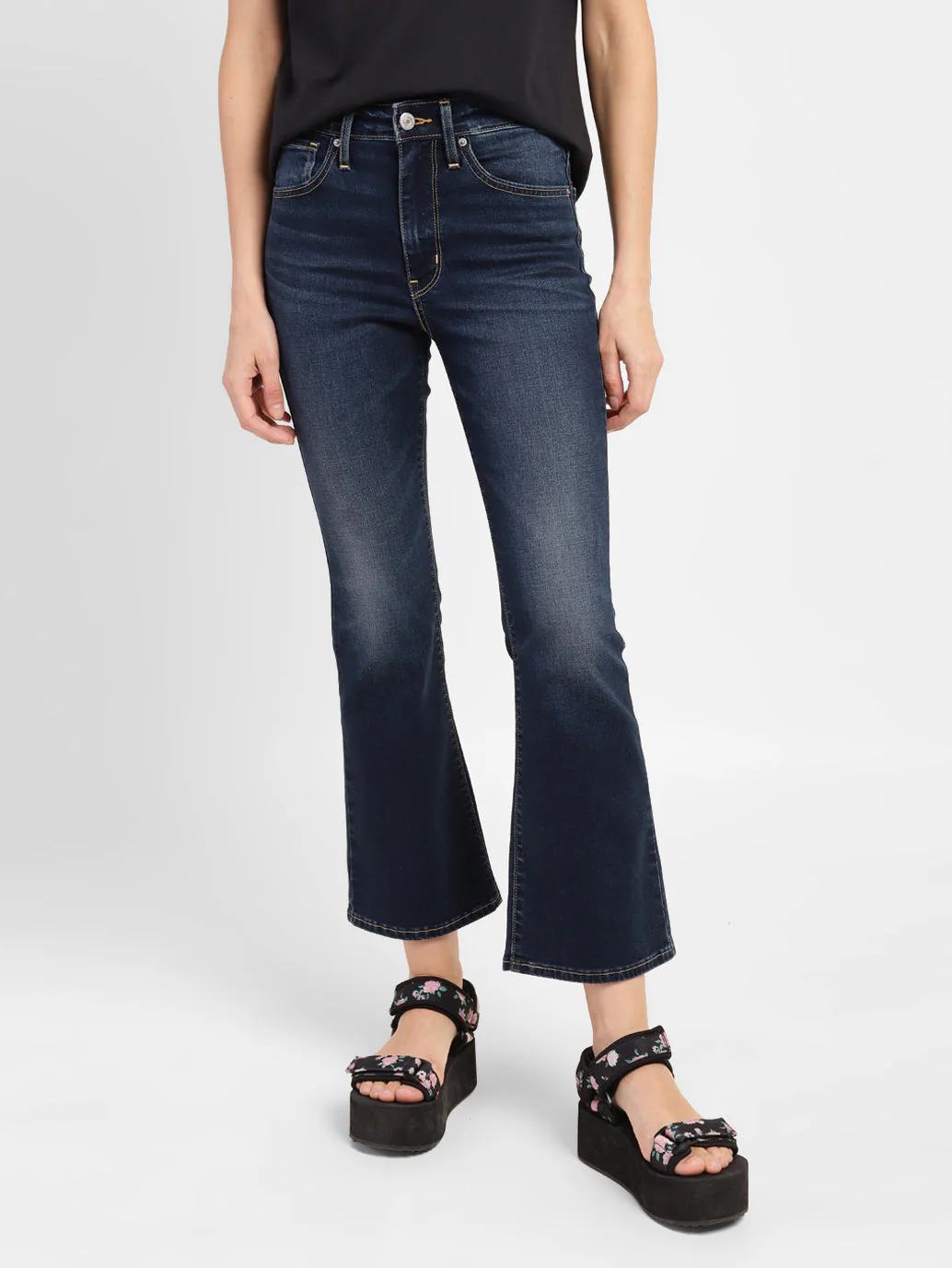 Women's 725 Blue Bootcut Fit High Rise Jeans - Image 2