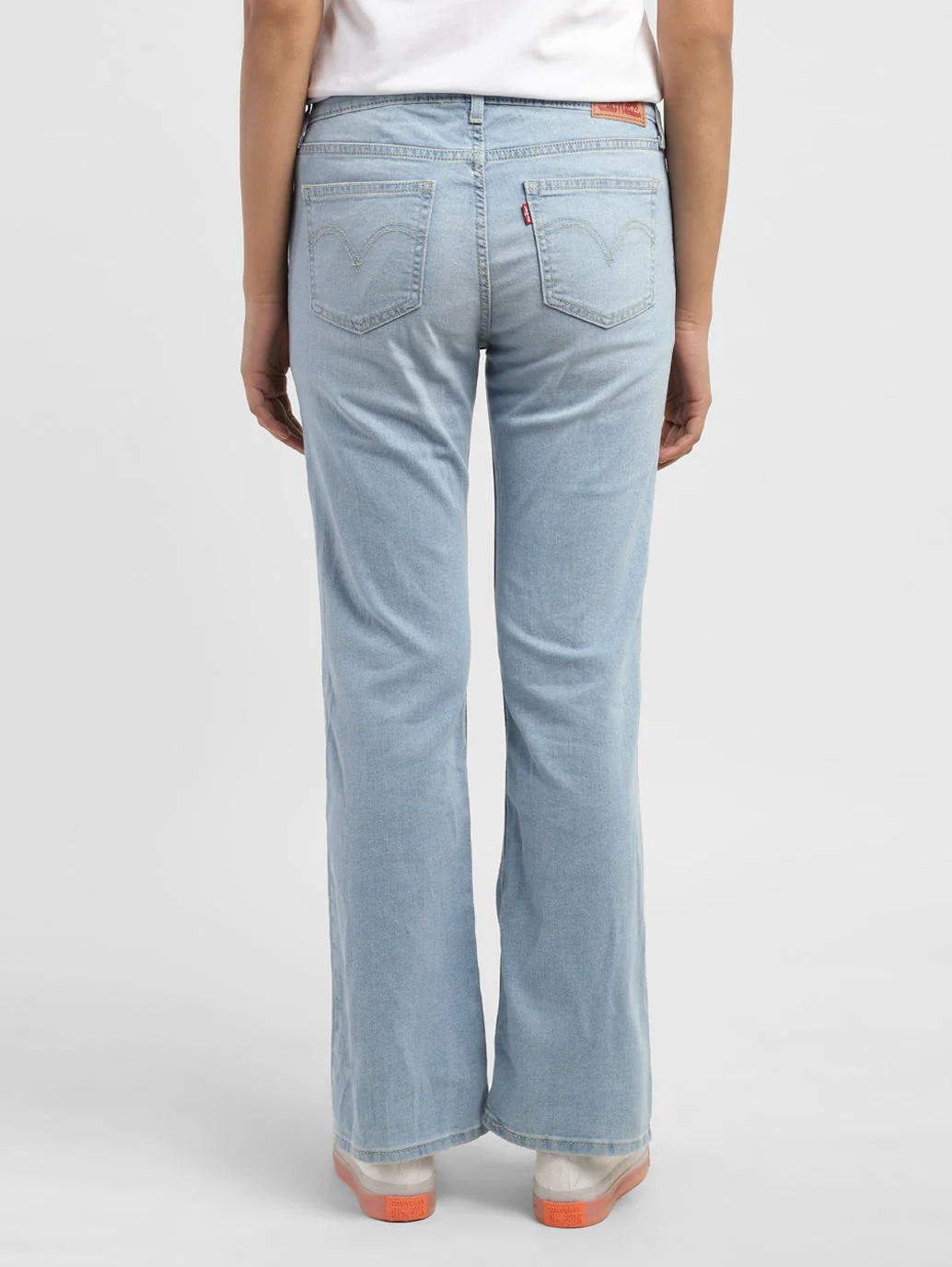 Women's Blue Bootcut Fit Mid Rise Jeans - Image 3