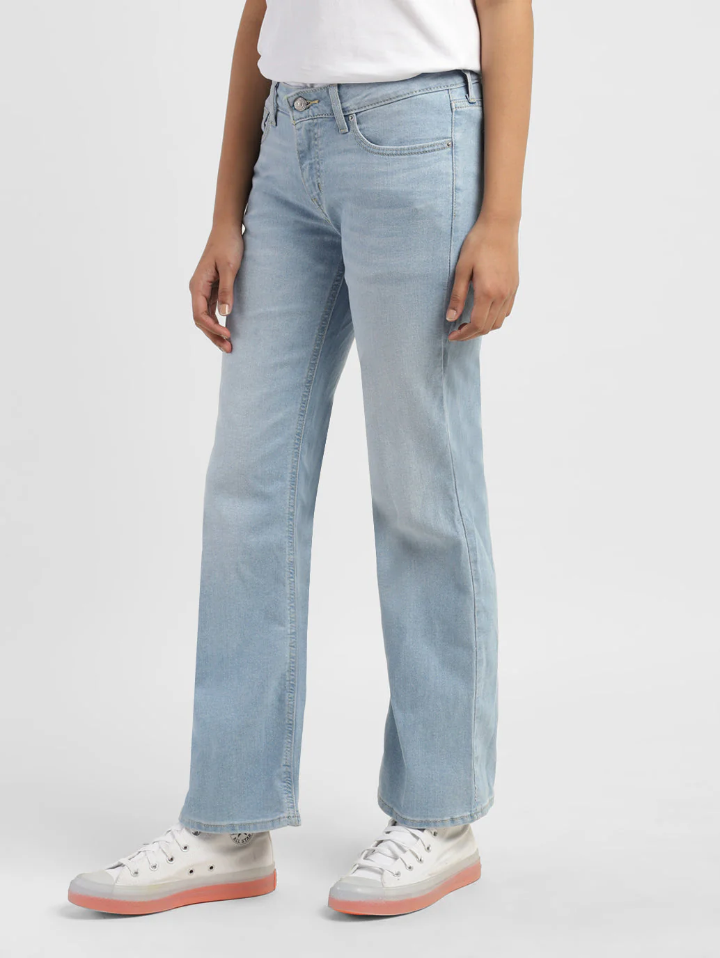 Women's Blue Bootcut Fit Mid Rise Jeans - Image 4